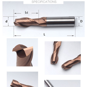 HRC55 parmak freze çakısı 2 flüt tungsten karbür parmak freze ANCA R0.5 R1.0 paslanmaz çelik için karbür end mill - Product Image 6