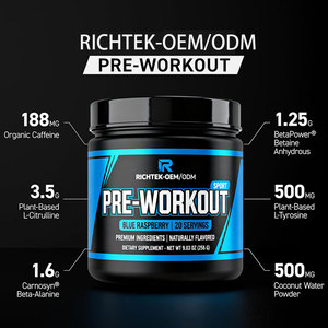 OEM hữu cơ trước khi tập luyện năng lượng axit amin BCAAs dâu Burst cộng với chất điện giải năng lượng uống bột - Product Image 5