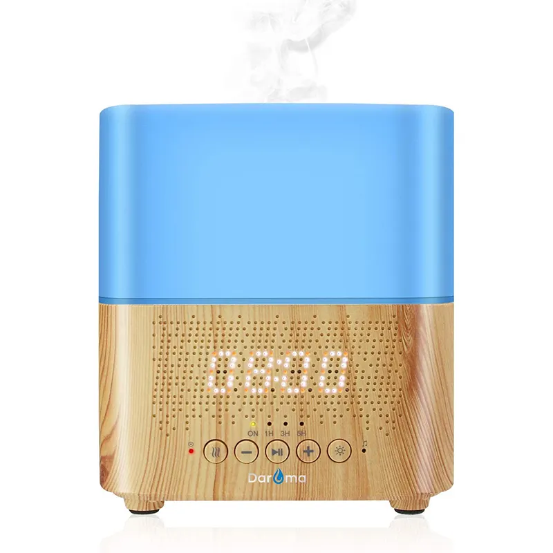 Despertador Difusor De Óleo Essencial Difusor De Aromaterapia com Bluetooth Speaker 300ml Perfume Névoa Fragrância Quarto Umidificador