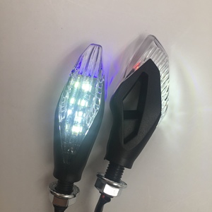 2PCs 12V Double Sided Lighting Two Colors White Blue Yellow Red and RGB Strobe Flash Led Turn Signal Motorcycle Head <strong>Lights</strong>