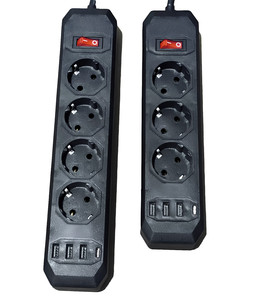 <strong>Multi</strong> <strong>Function</strong> China EU Power Strip Power Strip 4 Outlet Electrical Power Strips Plug White Black - Product Image 5