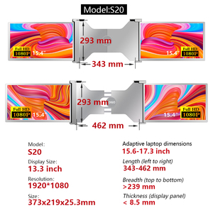 Ordenador IPS habilitado para HDR con triple Monitor de 15,4 pulgadas con múltiples puertos Pantalla LCD de tres pantallas - Product Image 4