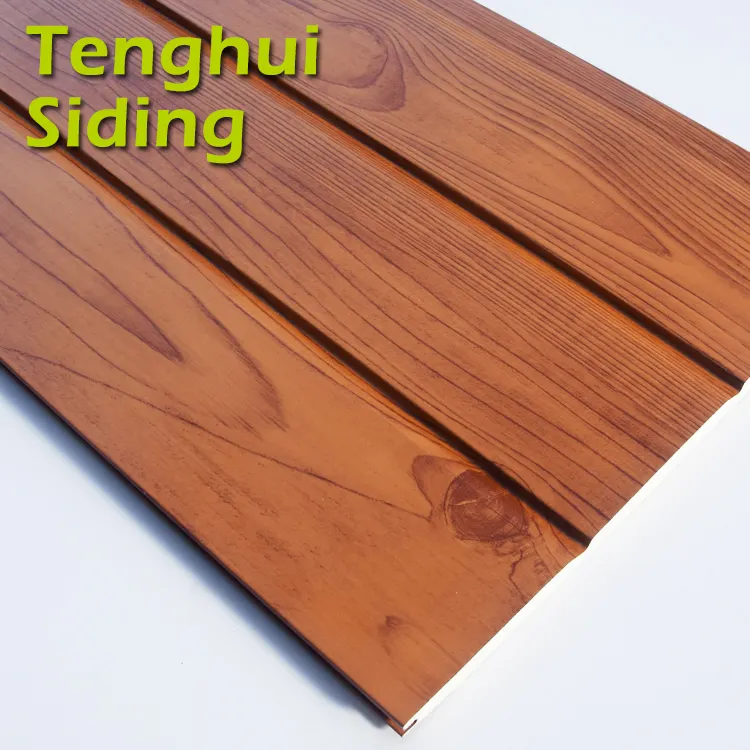 Tenghui 사이딩 16mm 샌드위치 벽 패널 외부 벽 금속 벽 패널 나무 샌드위치 패널