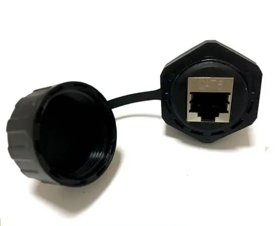 Ip67 impermeabile montaggio a pannello rj45 plug schermato con connettore