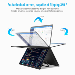 Monitor de computadora LCD portátil plegable de 15,6 pulgadas completamente funcional con 2 * Type-C 6Ms Hd Dual Screen IPS Panel para uso comercial - Product Image 5