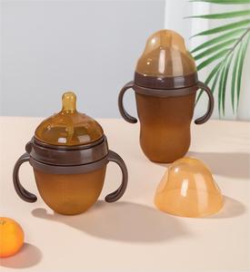 زجاجات أطفال رقبة واسعة من القش زجاجة حليب للرضاعة الطبيعية مستلزمات الرضاعة الطبيعية للأطفال الصغار - Product Image 6