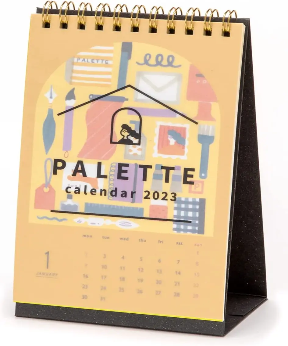 2023 Benutzer definiertes Logo Hardcover School Home Office Desktop-Kalender Kleiner exquisiter Kalender Anpassen an Ihren Stil