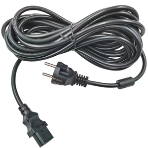 16A 250V SCHUKO CEE 7/7ปลั๊กยุโรปพร้อมสาย3G1.0mm2 H05VV-F ไปยัง10A 250V IEC สายไฟคอมพิวเตอร์ C13กับเฟอร์ไรต์บีด - Product Image 1