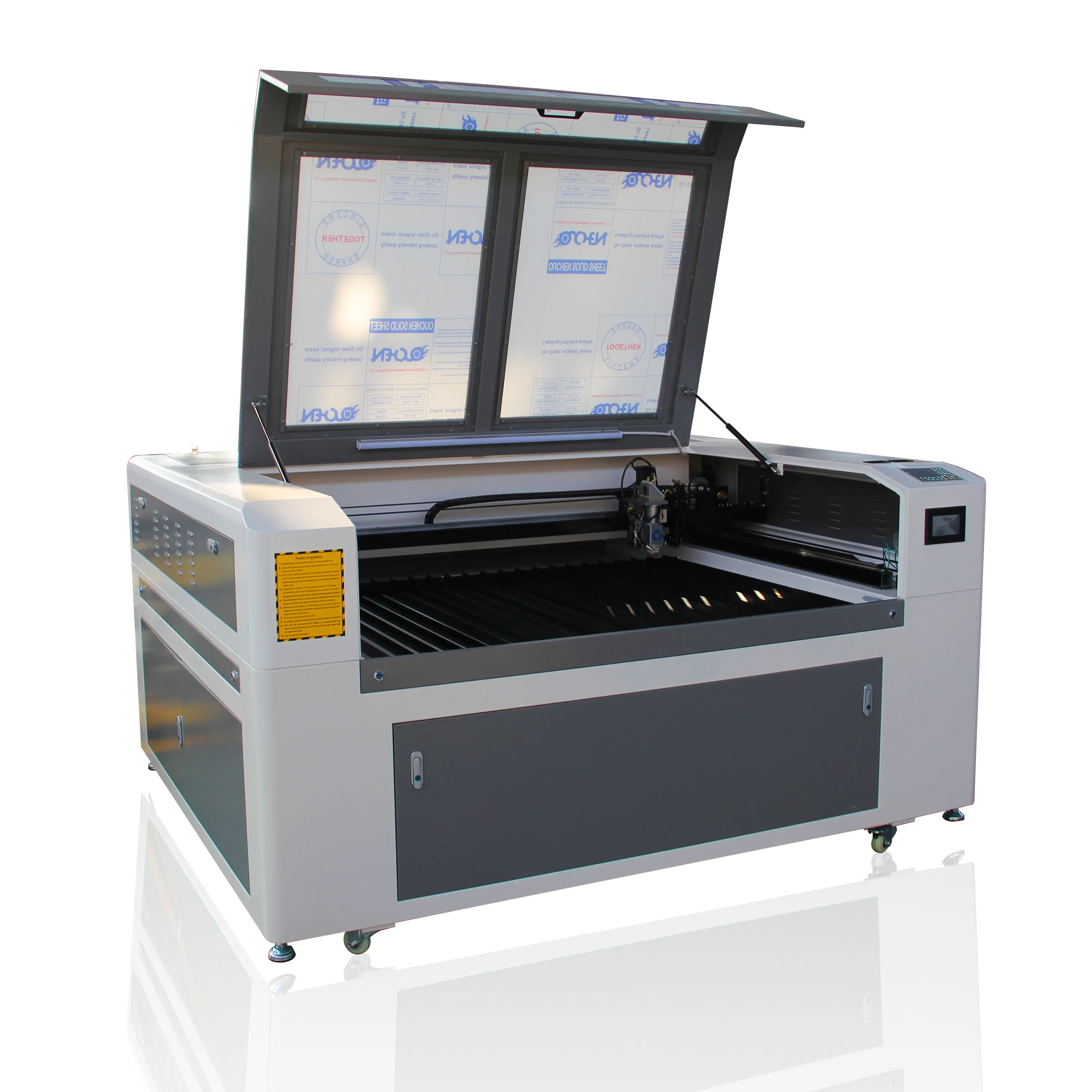 Cortador do laser do CNC para a madeira compensada acrílica do mdf 1390 100w 150w máquina de gravura do corte do laser com controlador do ruida