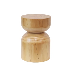 Orijinal katı ahşap yaratıcı köşe masa basit katı ahşap kahve ve yan dışkı ev dekor için çotuk tasarım ile - Product Image 1