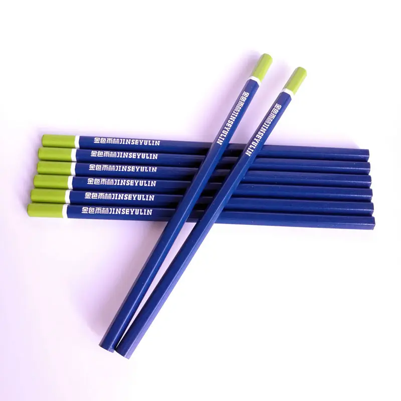 Китайская Фабрика карандашей, оптовая продажа, недорогие настраиваемые шестигранные карандаши HB 2B, карандаши с печатным логотипом, Промо Карандаш для тестирования для студентов