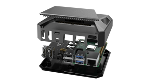 Raspberry Pi 4 Metalls chale ARGON ONE V2 ONE M.2 Gehäuse Programmier barer Netzschalter, Aluminium gehäuse mit eingebautem Lüfter - Product Image 4