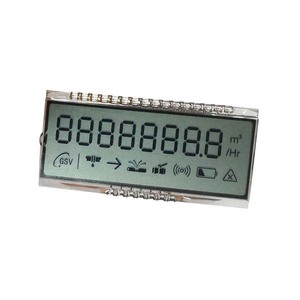 Perno digitale a sette segmenti di dimensioni personalizzate Display a perno in metallo senza Moq Tn trasflettivo riflettente segmento Lcd Digital Water Meter - Product Image 5