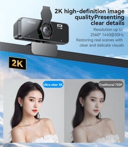 Yesido KM14 360 rotasyon 2K 2 milyon piksel HD kamera dahili mikrofon otomatik odaklama 1.5M hat USB kamera - Product Image 3