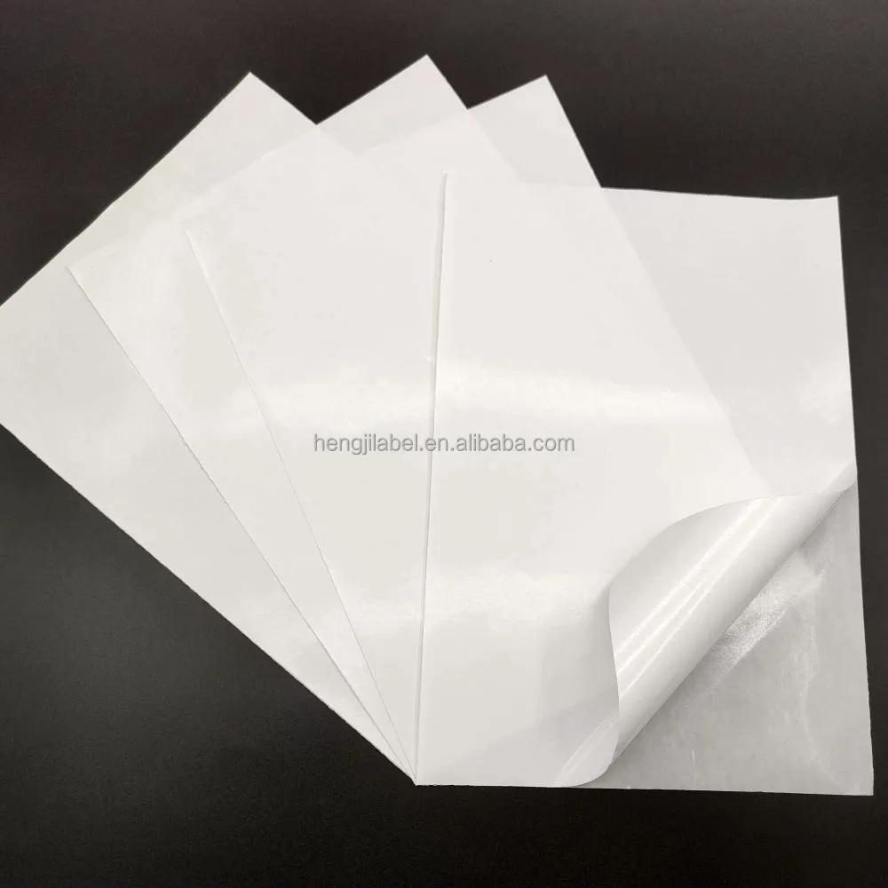 Étiquettes autocollantes a4 en acrylique, papier adhésif blanc pour emballage