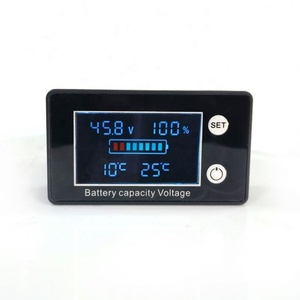 Medidor de energia elétrica para carro com bateria ZFX-W2027, detector de energia de bateria de lítio com função de alarme de temperatura