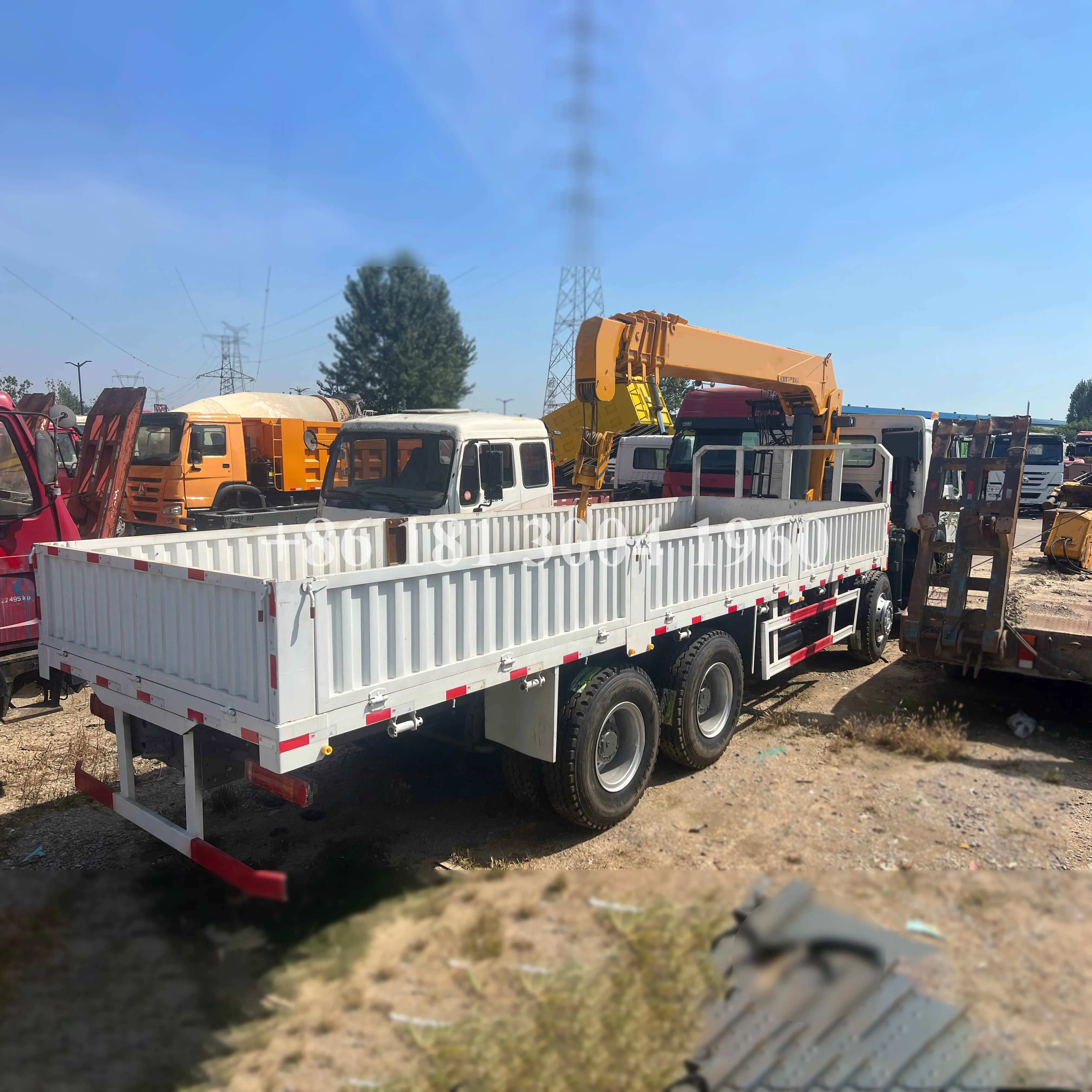 Sinotruk HOWO 6X4 Tração de Roda 8X4 Caminhão de Carga Euro 2 3 4 5 6 com guindaste de lança de 50 Ton com guindaste de lança montado em caminhão para venda