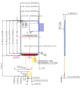 Stock 1.47 pollici 172 x320 interfaccia SPI ST7789 Drive Display TFT a colori schermo LCD IPS