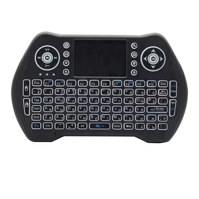 MT10 Keyboard Backlight Super 2.4G, Mouse Mini Nirkabel, Touchpad Udara untuk Android TV BOX