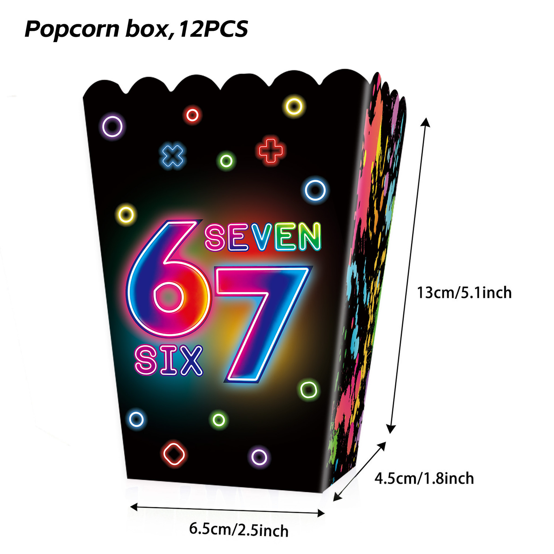 Boîte de pop-corn rouge 12pcs