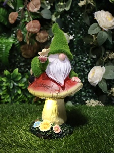 Charming Solar Garden Gnome Lights - Mushroom and Butterfly Outdoor Decoration for Yard, <strong>Patio</strong>, Lawn, Porch - Product Image 5