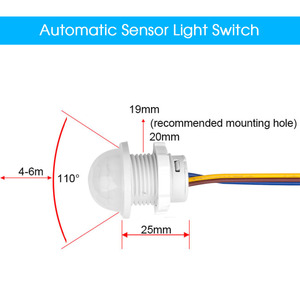 Interruptor de luz de 110V y 220V, Detector de Sensor PIR, interruptor inteligente LED de 110V y 220V, interruptor de Sensor de movimiento infrarrojo PIR, encendido y apagado automático - Product Image 5