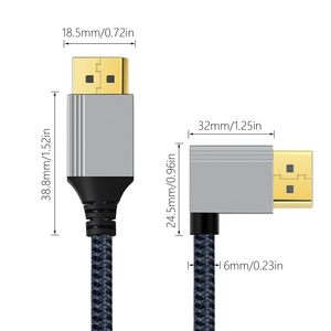 DisplayPort Coaxial de par trenzado 4K 60Hz para Cable HDMI, chaqueta de PVC, transmisión de vídeo Compatible para monitores de ordenador, proyector - Product Image 3