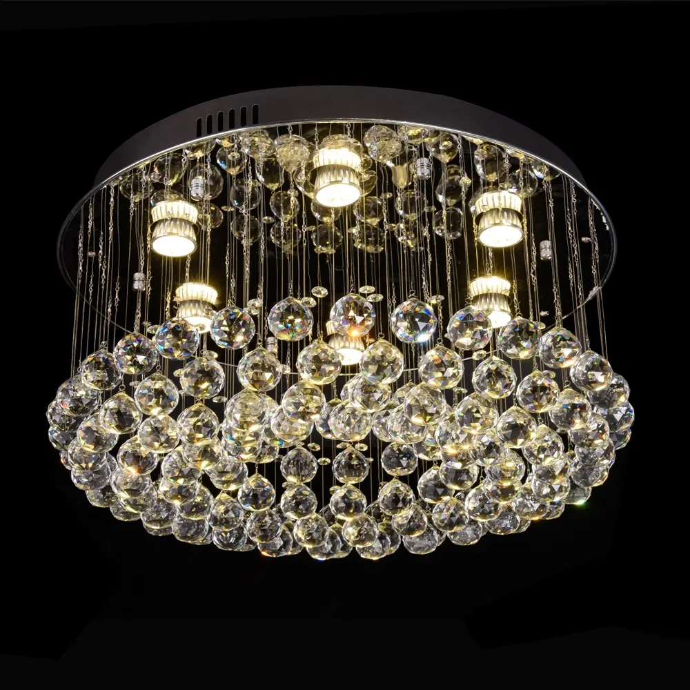 Techo de cristal lámpara led iluminación de la lámpara moderna de estilo americano de la lámpara