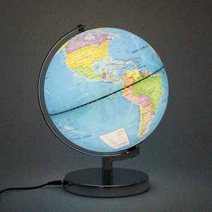 Globo mondiale a Led illuminato con stampa colorata lampada a globo illuminata di facile lettura con supporto per l'apprendimento dei bambini - Product Image 2