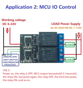 Eletechsup N1-4CH Raspberry pi ESP32ESP8266用の双安定多機能リレーDC12VセルフロックフリップフロップPNトリガーボード - Product Image 5