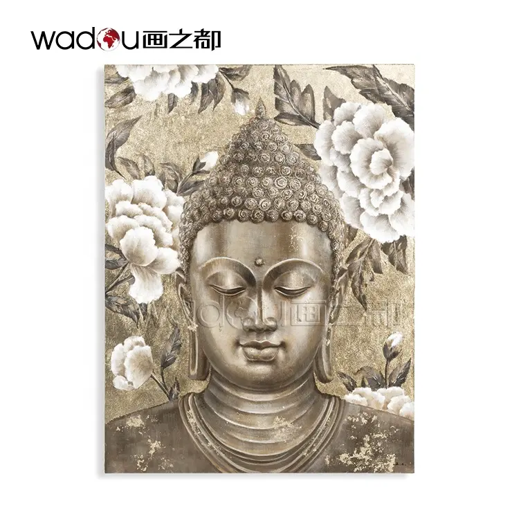 Bedroom Office Buddha Wall Art Home Decor Oil Painting Canvas Art Oil painting Handmade