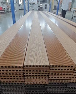 מודרני ריצוף חיצוני מודרני 140*22 מ "מ wpc <span class=keywords><strong>decking</strong></span> קל לחץ על עץ עמיד אש פלסטיק מרוכב חלול מוצק דק