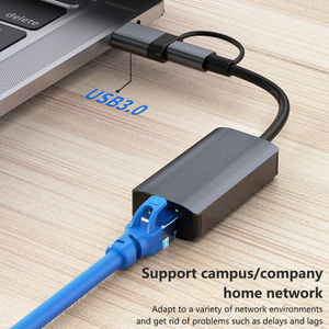 Convertitore per porta di rete singola rj45 cablato tipo-c, da USB a cavo di rete per Computer con HUB per schede di rete Gigabit - Product Image 3