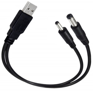 สาย USB 2-in-1เป็น DC 3.5*1.35/5.5*2.1มม. ยาว0.3ม. ทำจาก PVC มีประกัน12เดือน - Product Image 4