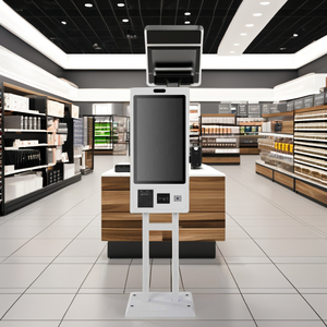 Android 21,5 24 32 pulgadas autoservicio de pie quiosco táctil POS con impresora térmica escáner de código QR para auto-pago - Product Image 4