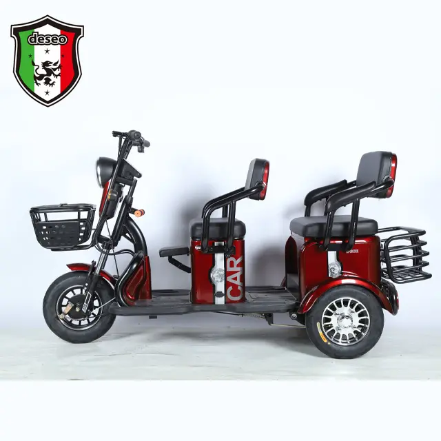 Triciclo eléctrico personalizado para adultos, triciclo de 500w48v de China, estándar de exportación, promoción de descuento