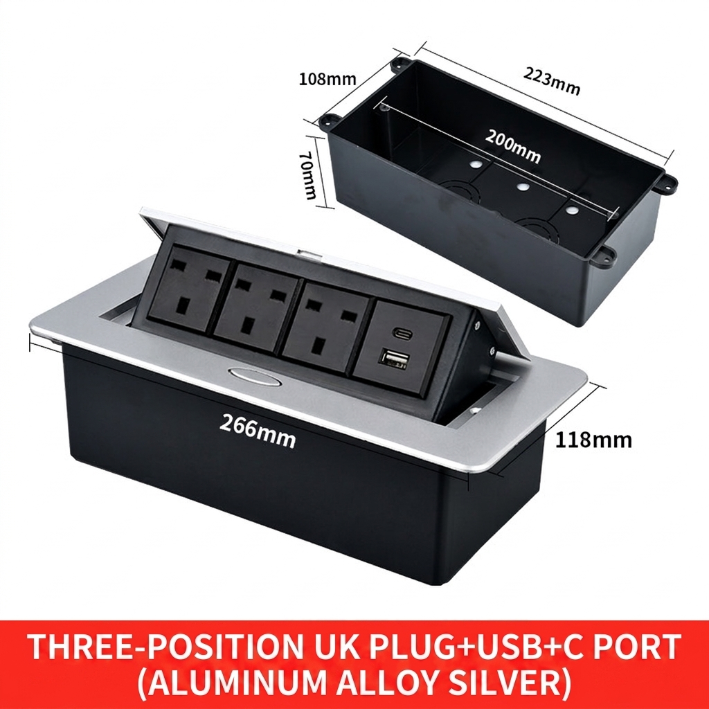 Three british usb typec-silver