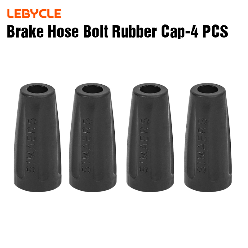 Black-Brake Hose Bolt Rubber Cap*4