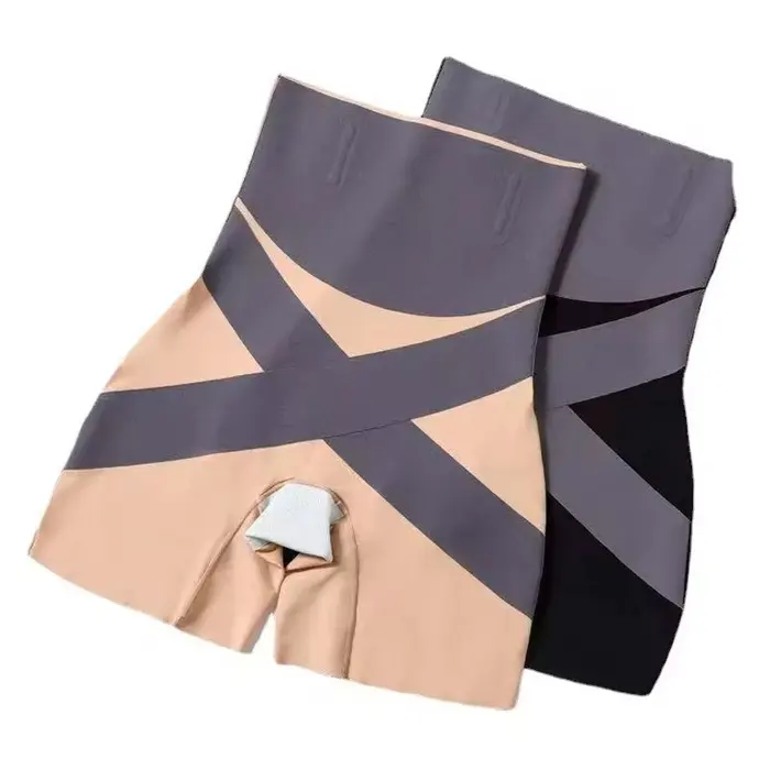 Calças de suspensão cross-lift calças de quadril shapewear de barriga alta sem marca leggings finas e respiráveis e confortáveis