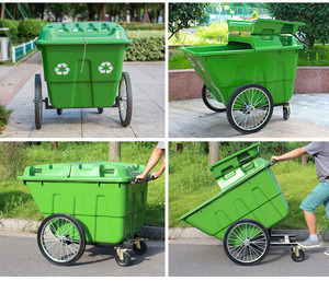 适用于住宅区户外卫生用手推车400L大型垃圾桶收集垃圾 - Product Image 5