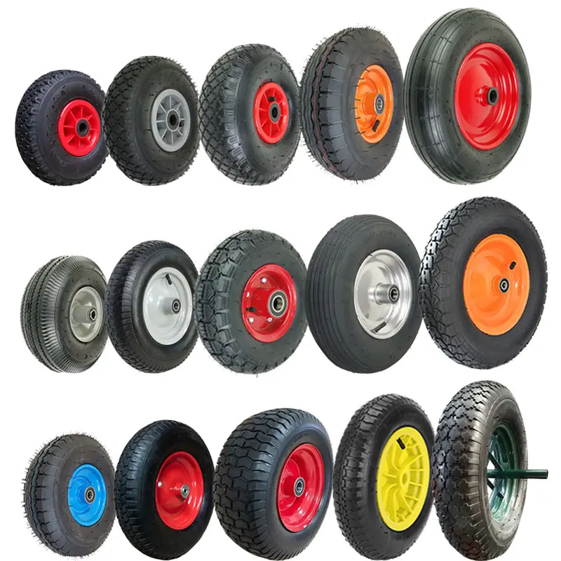 8 10 12 13 16 pulgadas de precio bajo neumático de mano del camión de neumáticos inflables de goma neumática ruedas