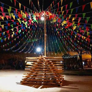 Tela de poliéster de alta calidad, decoración de Festival de celebración personalizada, banderines de bandera, banderines triangulares, banderines a todo Color - Product Image 5