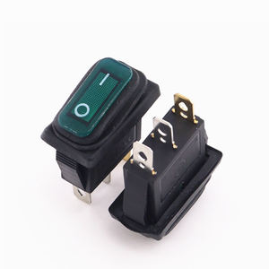 Interruttore a forma di nave KCD3 impermeabile piastra di sollevamento interruttore di alimentazione rosso e verde con luce 2-posizione 3-pin 15 a250v interruttore a pulsante - Product Image 2
