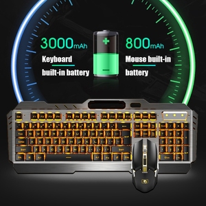 2025 más nuevo efecto de retroiluminación 670 teclado inalámbrico para juegos ordenador PC juego brillo teclado y ratón conjunto - Product Image 4