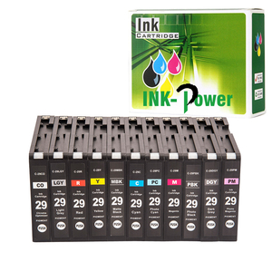 หมึก-พาวเวอร์ PGI-<span class=keywords><strong>29</strong></span> PGI29 PGI <span class=keywords><strong>29</strong></span> PGI29XL พรีเมี่ยมเข้ากันได้สีตลับหมึกอิงค์เจ็ทสำหรับ Canon Pixma Pro-1เครื่องพิมพ์ - Product Image 1