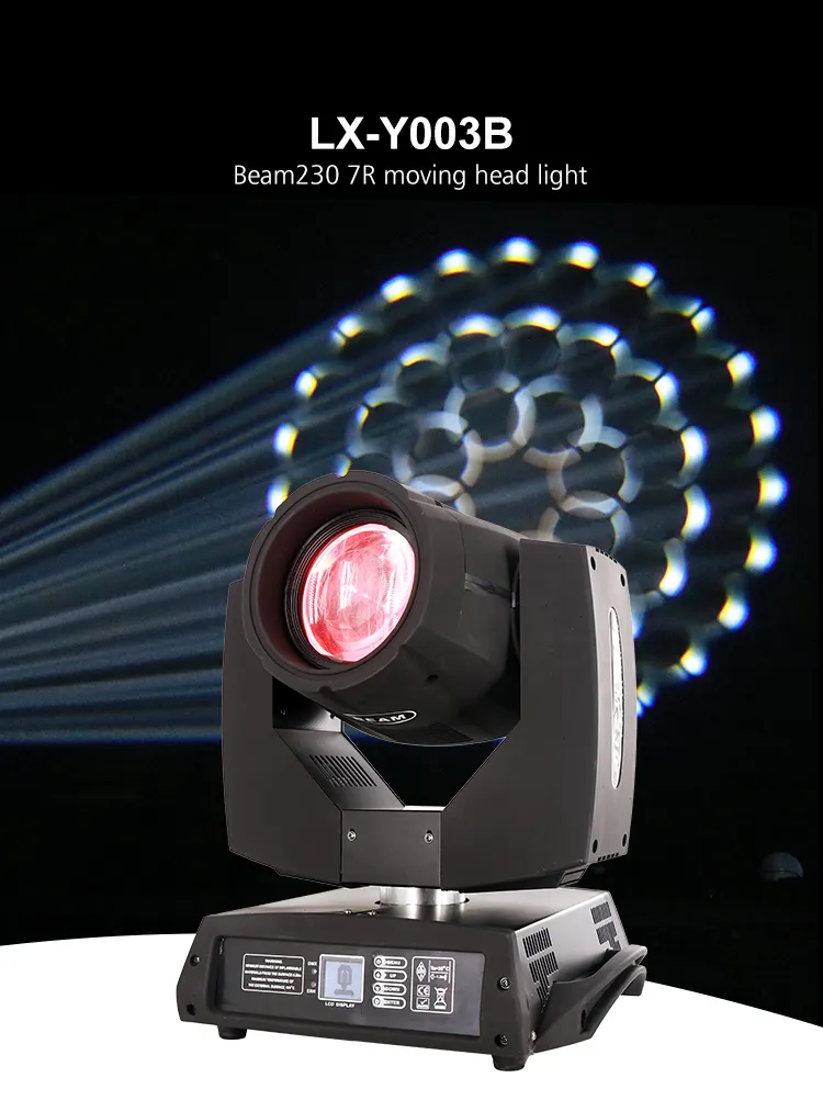 VLTG Offre spéciale Prix raisonnable Dj Stage Disco Lighting LED Spot Stage Light Moving Head Light DMX Beam 230w