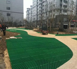 Peyzaj çim kaldırım taşı ızgarası toptan plastik Driveway çakıl ızgara çim açacağı çim çiçek plastik yol çim ızgara - Product Image 5