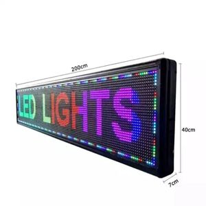 Wi-Fi LED scolling Sign 27x8 in bianco/rosso P10 Message programmabile da dii cartelloni pubblicitari - Product Image 5