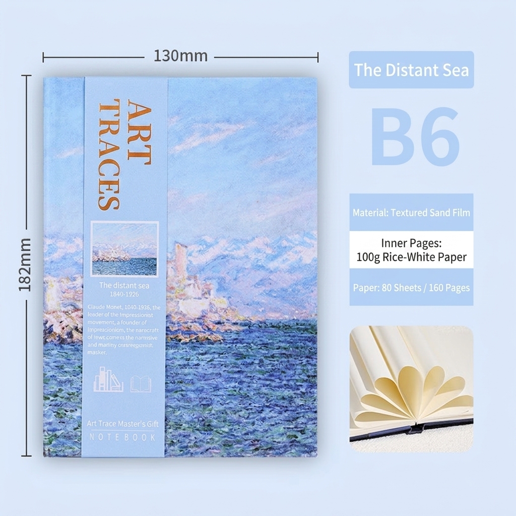 blue The distant sea-b6-100g-80 sheets
