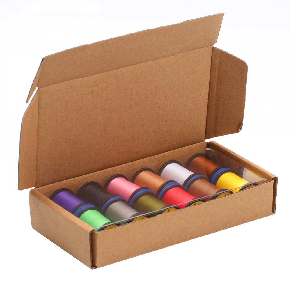 12 Unids/caja Twisted Fly Tying Thread